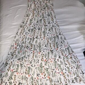 Cynthia Rowley Floral Maxi Dress - White and Green